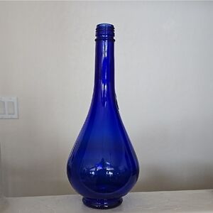Elegant Blue Cobalt Glass Vase